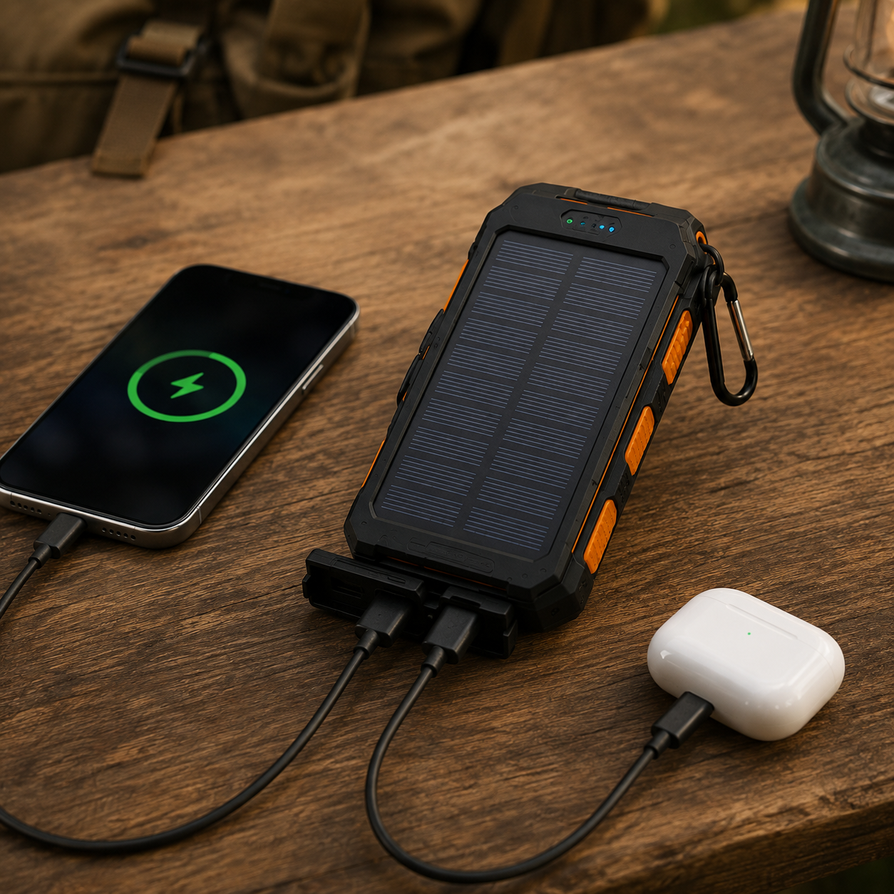 Power Bank Solar Outdoor – Energía Portátil para Cualquier Aventura ☀️🔋